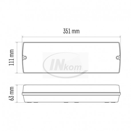 Svietidlo núdzové NESSI 3W/3hod/IP65 LED Economic trvalé